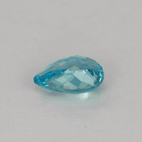 Apatite naturale blu da 0,57 ct, taglio a pera, VS