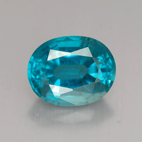 Apatite naturale blu da 3,24 ct, taglio ovale, VVS-VS