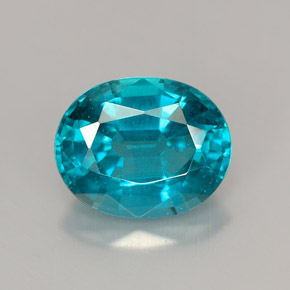 Apatite naturale blu da 2,94 ct, taglio ovale, VS