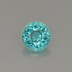 Apatite blu chiaro naturale da 0,79 ct, taglio rotondo, VVS-VS