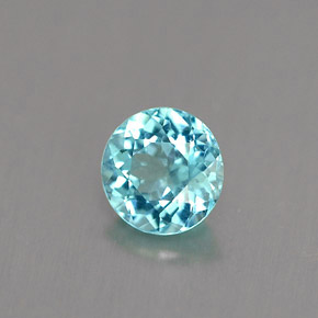 Apatite naturale blu da 0,60 ct, taglio rotondo, VS
