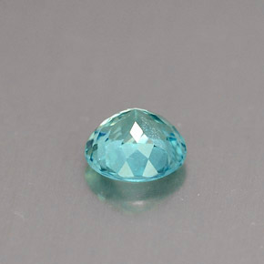 Apatite naturale blu da 0,60 ct, taglio rotondo, VS