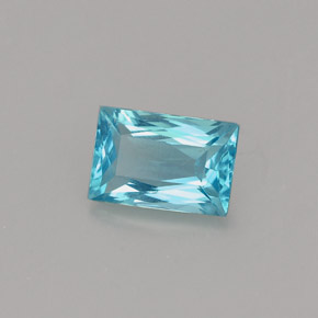 Apatite Azzurro naturale da 0.74 ct, Taglio a baguette, VVS-VS