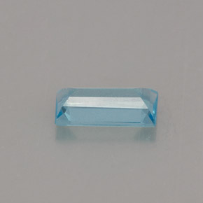Apatite naturale blu da 0,67 ct, baguette, VS