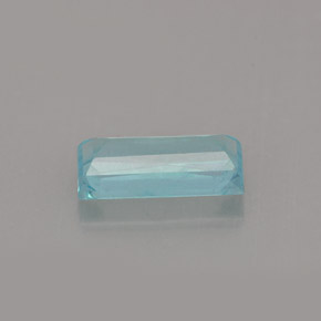 Apatite naturale blu da 1,08 ct, baguette, VS