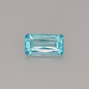 Apatite azzurro naturale da 0,50 ct, taglio smeraldo, VS