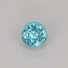 Apatite naturale blu da 0,63 ct, taglio rotondo, VS-SI