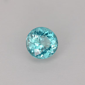 Apatite naturale blu da 0,63 ct, taglio rotondo, VS-SI