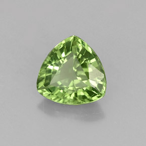 Apatite Verde naturale da 1.08 ct, Taglio trillion, VVS-VS
