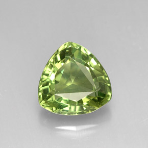 Apatite naturale verde da 1,30 ct, trillion, VVS-VS