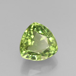 Apatite naturale verde da 1,73 ct, trillion, VVS-VS