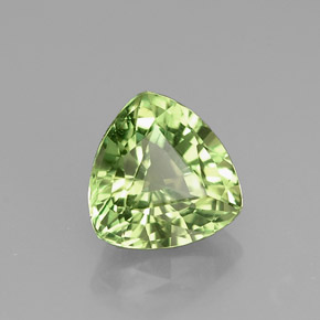 Apatite Verde naturale da 1.36 ct, Taglio trillion, VVS-VS