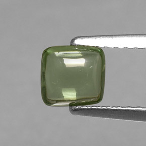 Apatite naturale verde da 0,72 ct, baguette, trasparente
