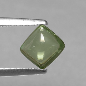 Apatite naturale verde da 0,72 ct, baguette, trasparente