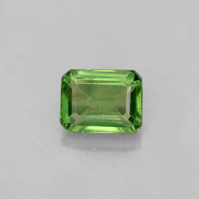 Apatite naturale verde da 1,58 ct, taglio smeraldo, VS