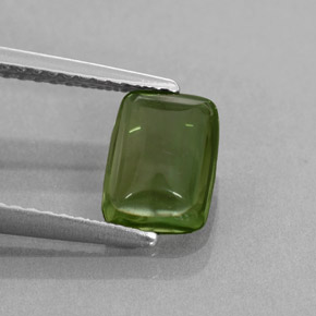 Apatite naturale verde da 1,21 ct, taglio a cuscino, trasparente