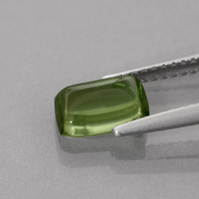 Apatite naturale verde da 1,21 ct, taglio a cuscino, trasparente