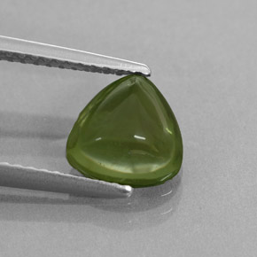 Apatite Verde naturale da 1.77 ct, Taglio trillion, Trasparente