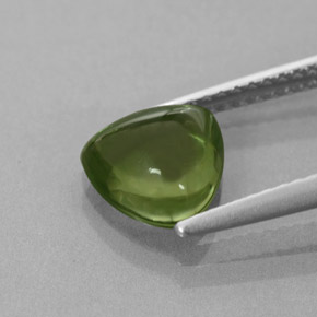 Apatite Verde naturale da 1.77 ct, Taglio trillion, Trasparente