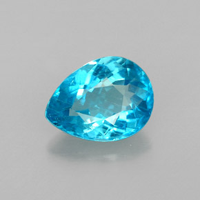 Apatite naturale blu da 1,82 ct, taglio a pera, VS