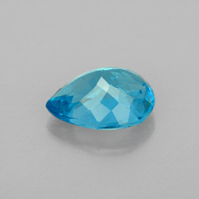 Apatite naturale blu da 1,82 ct, taglio a pera, VS