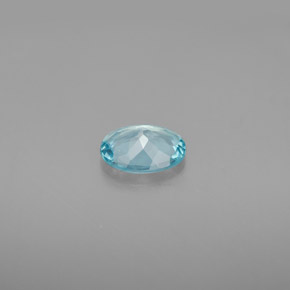Apatite naturale blu da 0,72 ct, taglio ovale, VVS-VS