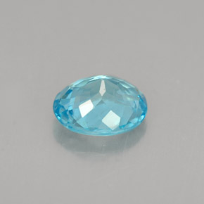 Apatite naturale blu da 1,02 ct, taglio ovale, VS