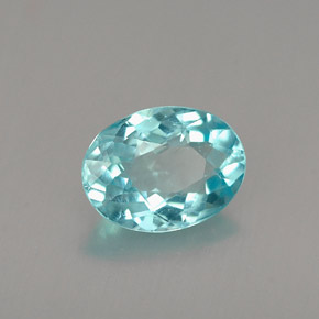 Apatite naturale blu da 0,94 ct, taglio ovale, VS