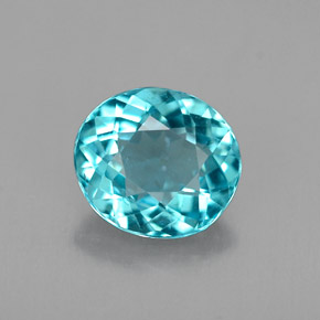 Apatite Azzurro naturale da 1.04 ct, Taglio ovale, VS