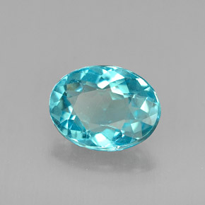 Apatite naturale blu da 1,20 ct, taglio ovale, VS