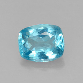 Apatite naturale blu da 1,16 ct, taglio a cuscino, VS