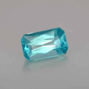 Apatite naturale blu da 1,50 ct, taglio smeraldo, VS