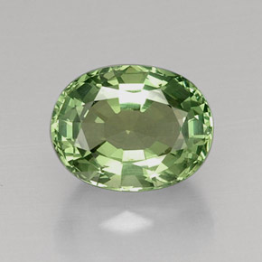 Apatite naturale verde da 7,67 ct, taglio ovale, VVS-VS