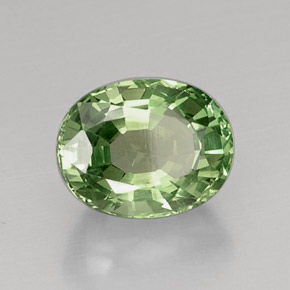 Apatite naturale verde da 7,67 ct, taglio ovale, VVS-VS