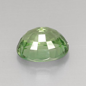 Apatite naturale verde da 7,67 ct, taglio ovale, VVS-VS