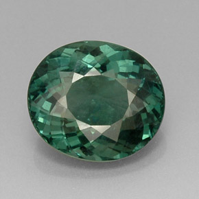 Apatite naturale verde da 10,98 ct, taglio ovale, VS