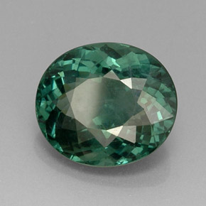 Apatite naturale verde da 10,98 ct, taglio ovale, VS