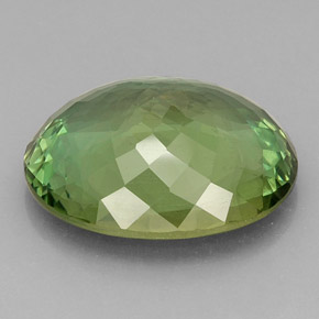 Apatite naturale verde da 24,47 ct, taglio ovale, VVS-VS