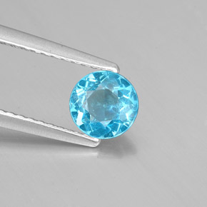 Apatite Azzurro naturale da 0.65 ct, Taglio rotondo, VS