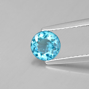 Apatite Azzurro naturale da 0.65 ct, Taglio rotondo, VS