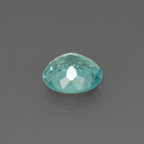 Apatite naturale blu da 0,75 ct, taglio rotondo, VVS-VS
