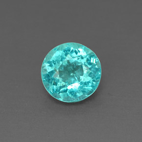 Apatite naturale blu da 0,89 ct, taglio rotondo, VS