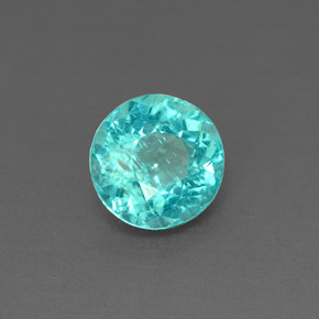 Apatite naturale blu da 0,89 ct, taglio rotondo, VS