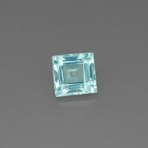 Apatite naturale blu chiaro da 0,59 ct, quadrato, VVS-VS