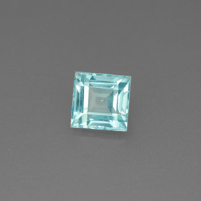 Apatite naturale blu chiaro da 0,59 ct, quadrato, VVS-VS