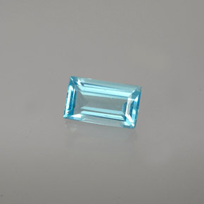 Apatite Azzurro naturale da 0.60 ct, Taglio a baguette, VVS-VS