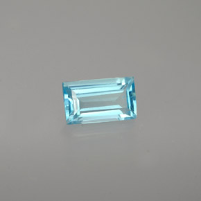 Apatite Azzurro naturale da 0.60 ct, Taglio a baguette, VVS-VS