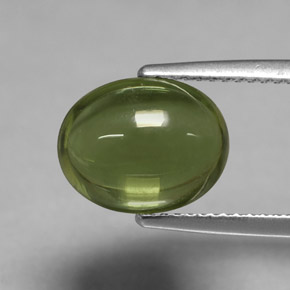 Apatite naturale verde da 4,77 ct, taglio ovale, trasparente