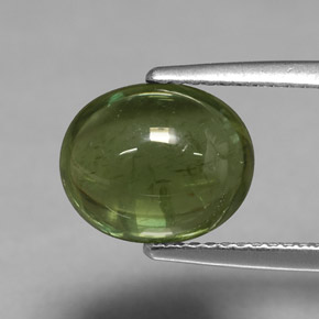 Apatite naturale verde da 4,46 ct, taglio ovale, trasparente