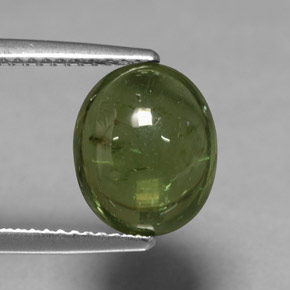 Apatite naturale verde da 4,46 ct, taglio ovale, trasparente